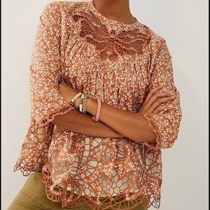 NWT Anthropologie Marcie Lace Blouse Medium